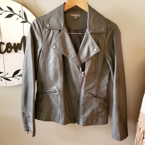 Roz&Ali Faux Leather Moto Jacket - Picture 3 of 5